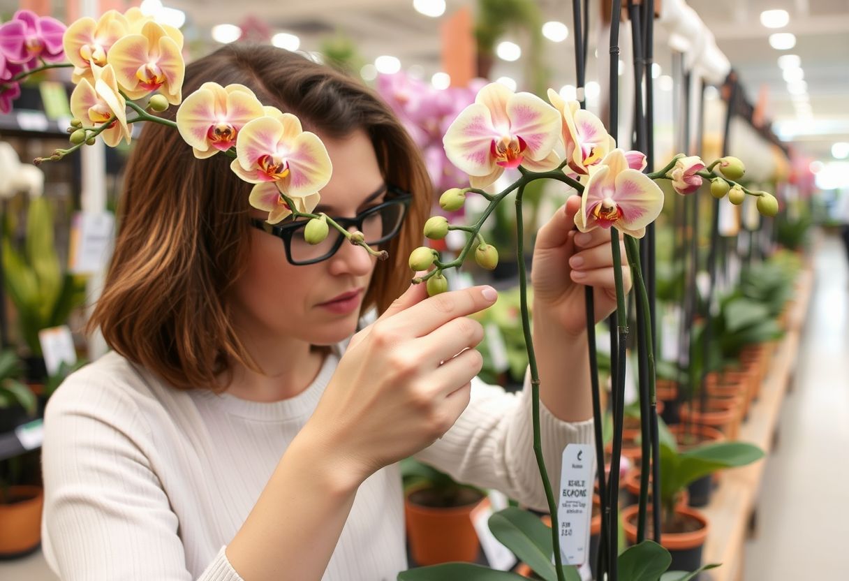 Acheter une orchidée solide en magasin