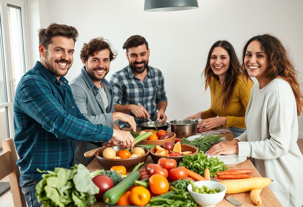 Un repas convivial entre amis