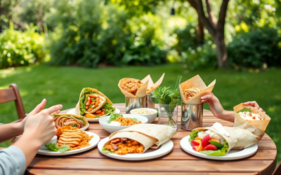 Découvrez 15 idées de wraps savoureux pour des moments gourmands entre amis